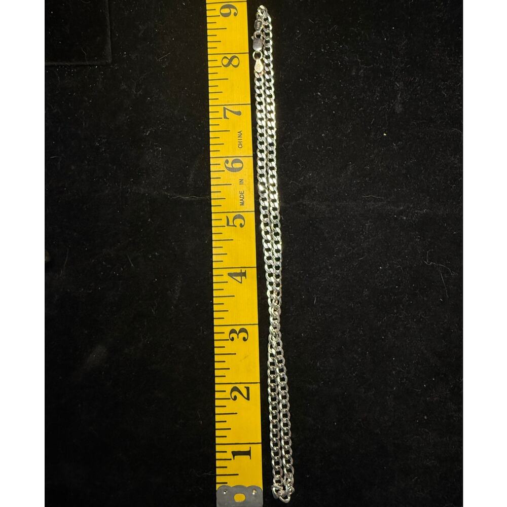 Solid 925 Sterling Silver Miami Cuban Necklace 18" Long 4.75mm Wide 10 GRAMS - Picture 5 of 6